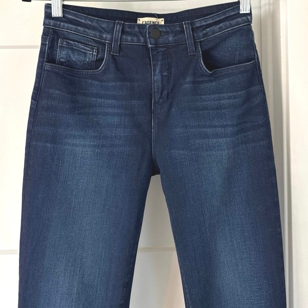 L’AGENCE Oriana High Rise Straight Leg Jeans Womens Size 26 in Bleu Jay *EUC - Picture 6 of 12